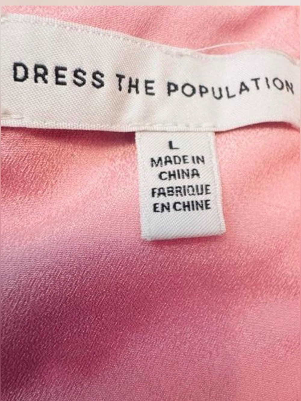 Dress the Population Sasha Strapless Rosette Mini Dress Pink Blush NWT Size L - Picture 5 of 12